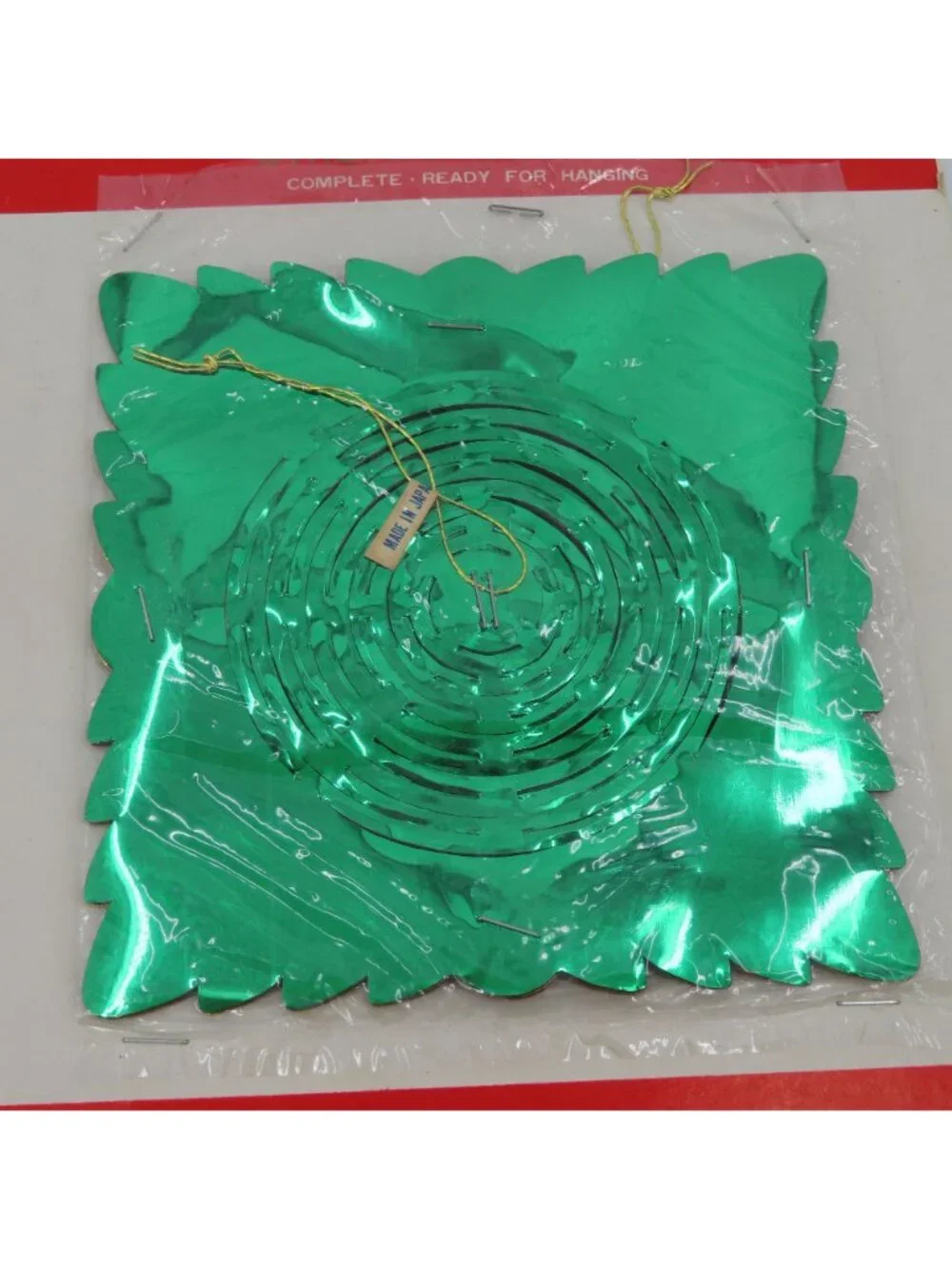 VTG Shiny Brite Christmas Garland Green Foil 9 Feet Made in Japan Retro NEW Xmas